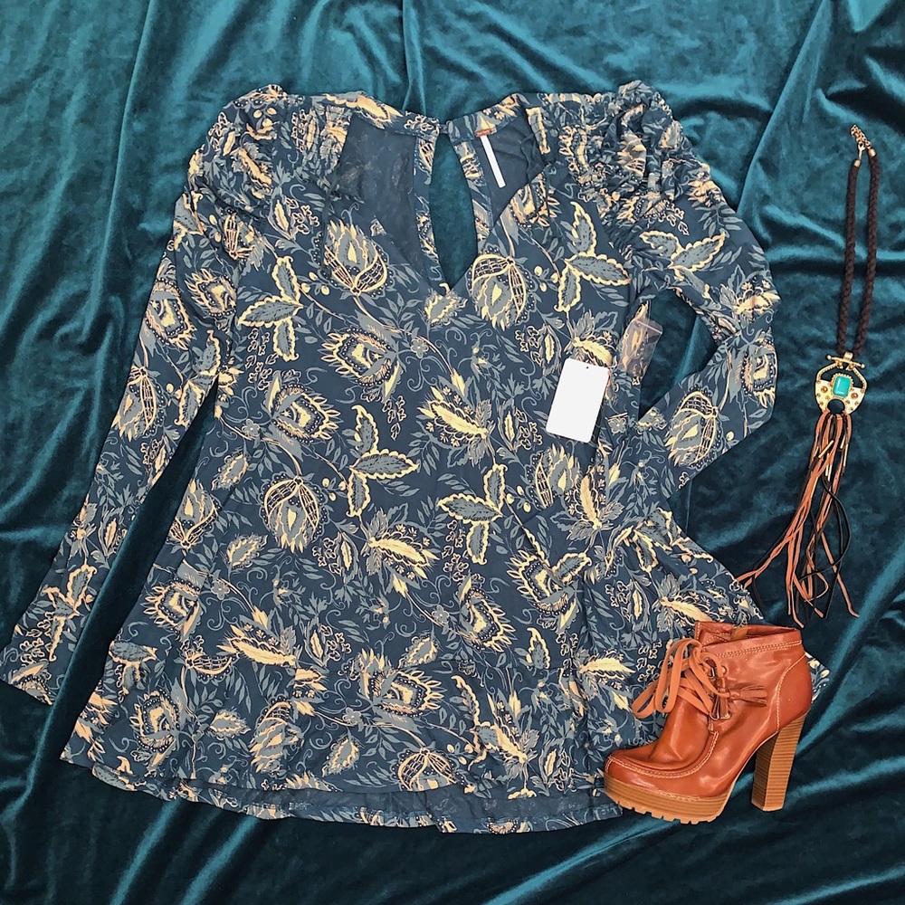 Long sleeve Free People swing dress